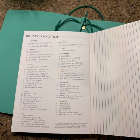 👜✨ Teal On The Go Folio Planning System – NWOT ✨👜 - Picture 6 of 8